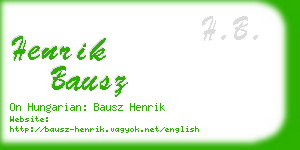 henrik bausz business card